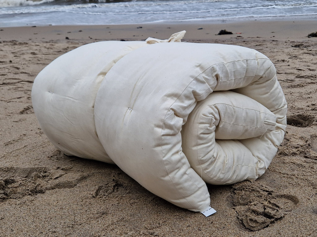 Travel & Gäste-Futon 100% Baumwolle – natürlich, kompakt und komfortabel